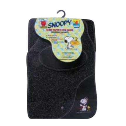 Snoopy SeT 4 Tappeti Auto Moquette Universali